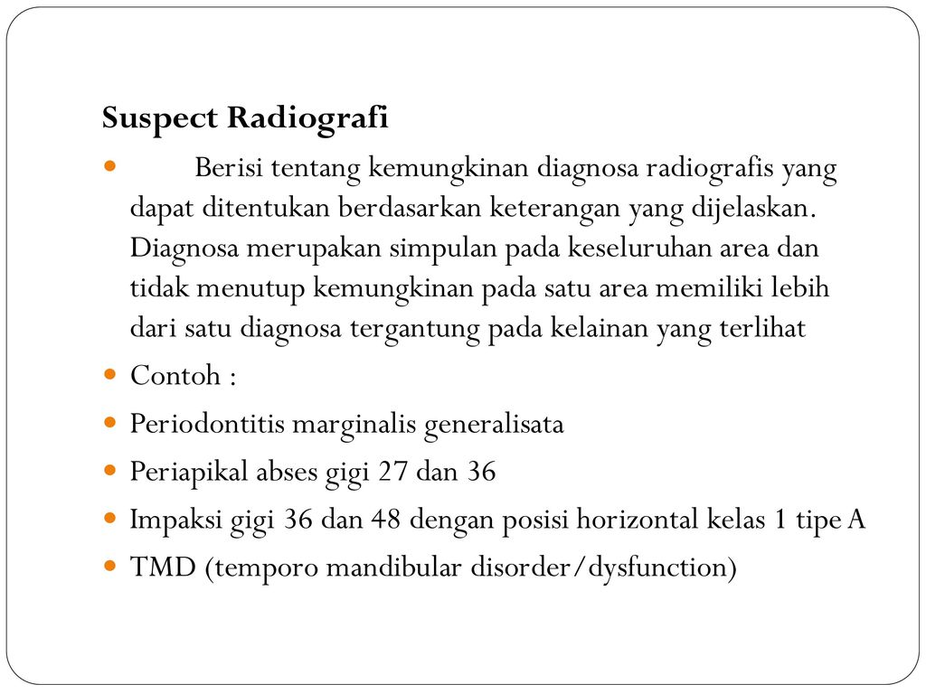 Suspect Radiografi