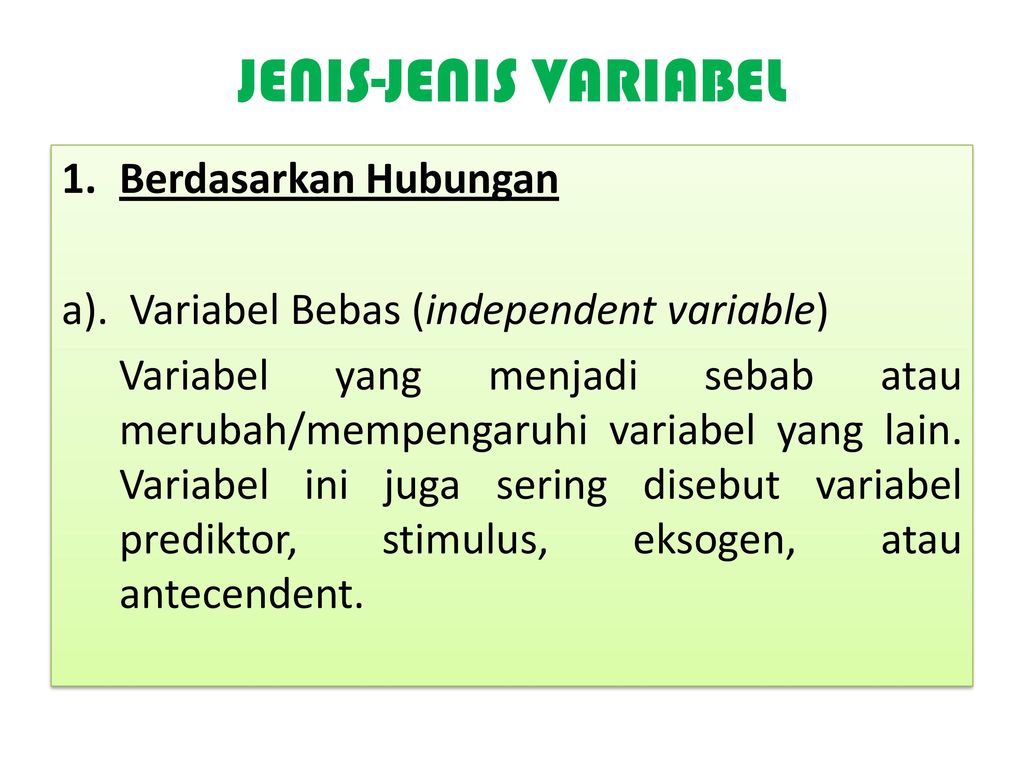 Independent variable