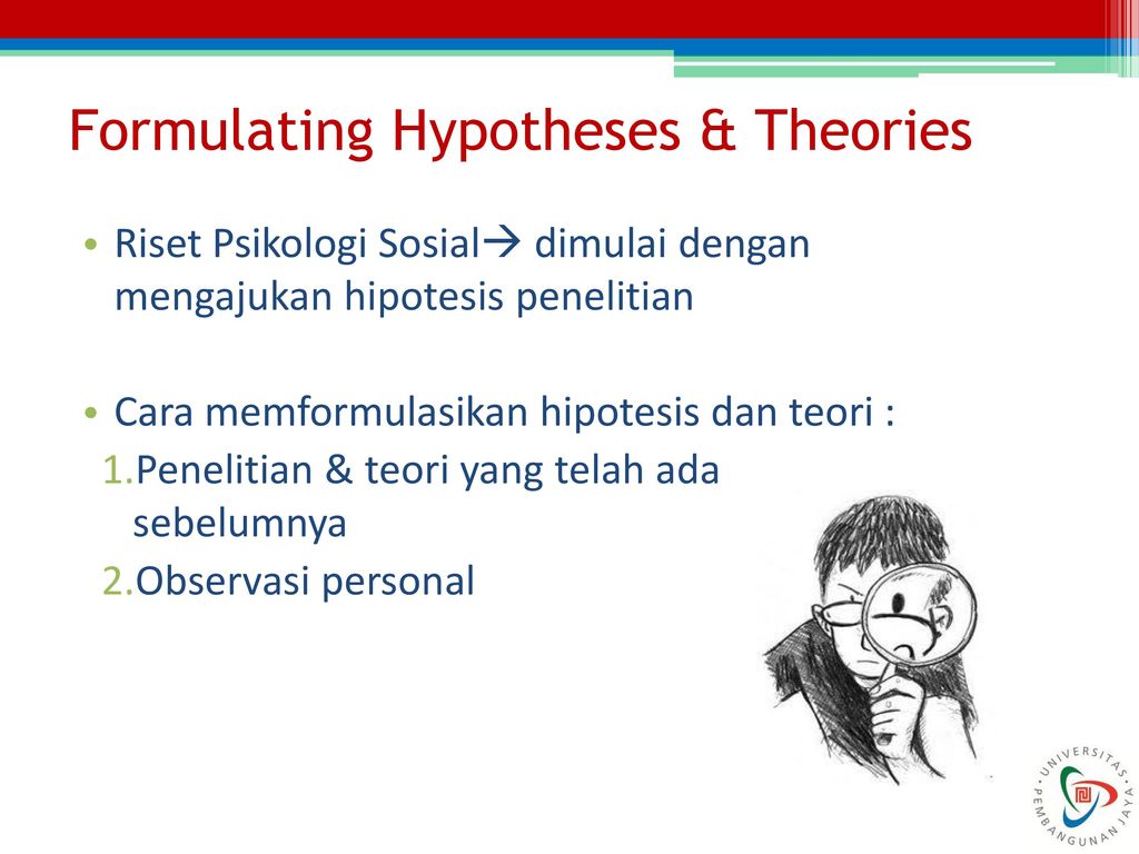 Formulating Hypotheses & Theories