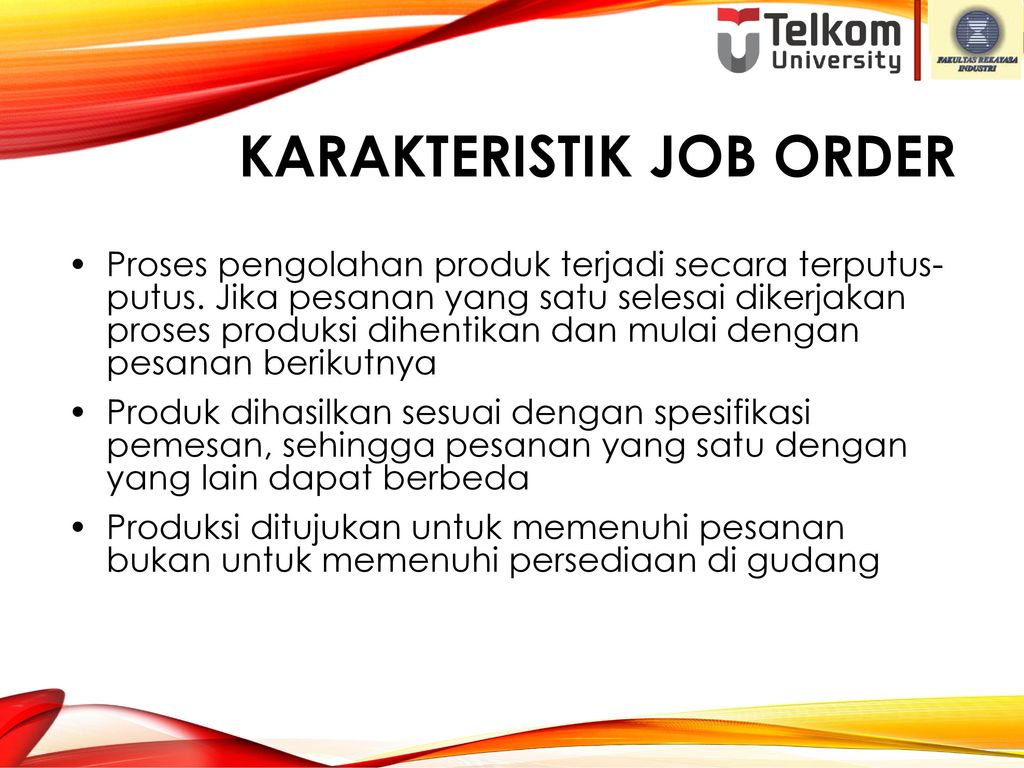 Karakteristik job order