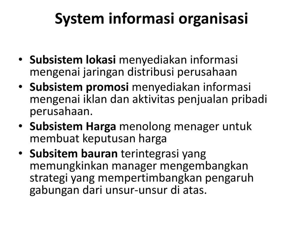 System informasi organisasi
