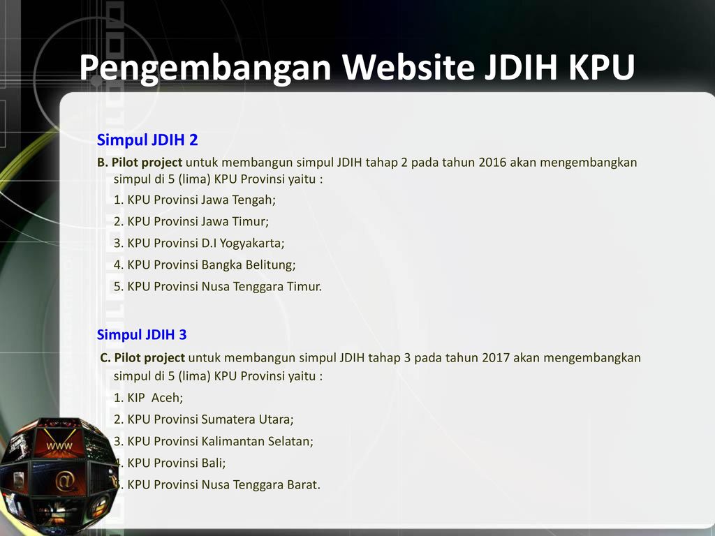 Pengembangan Website JDIH KPU