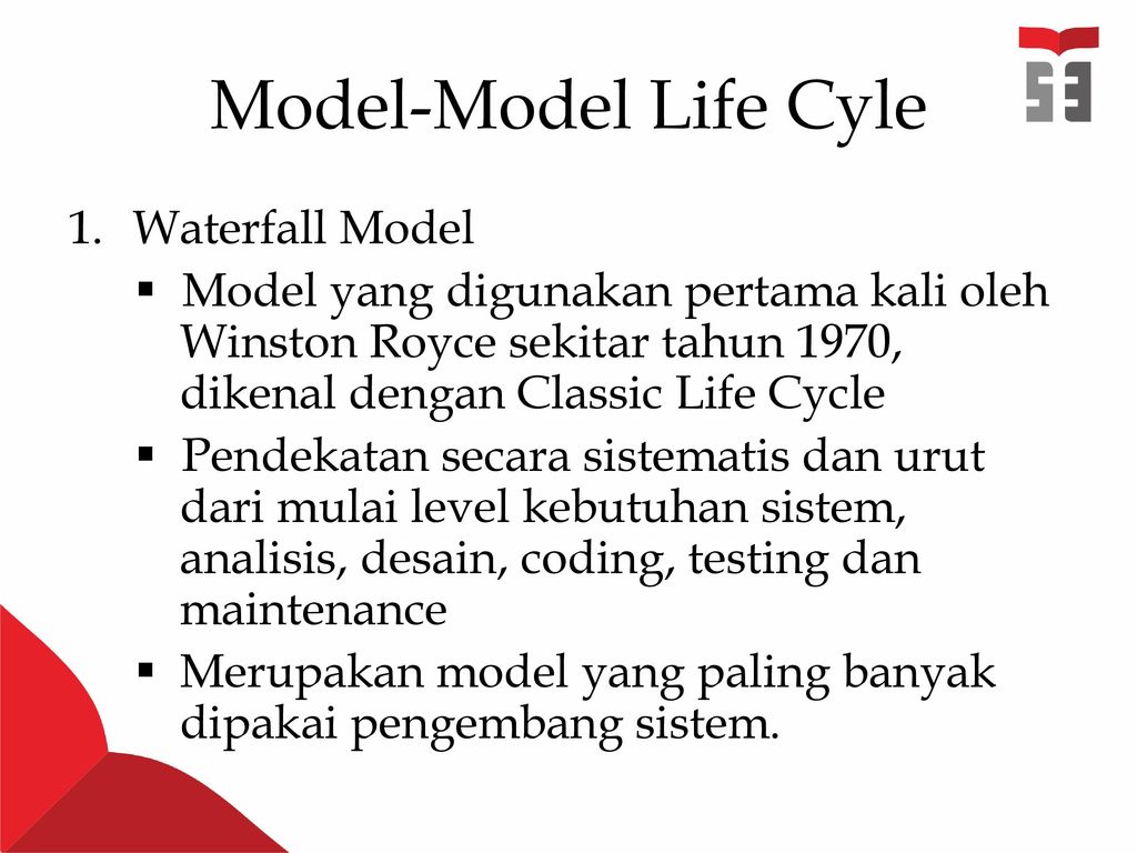 Model-Model Life Cyle Waterfall Model