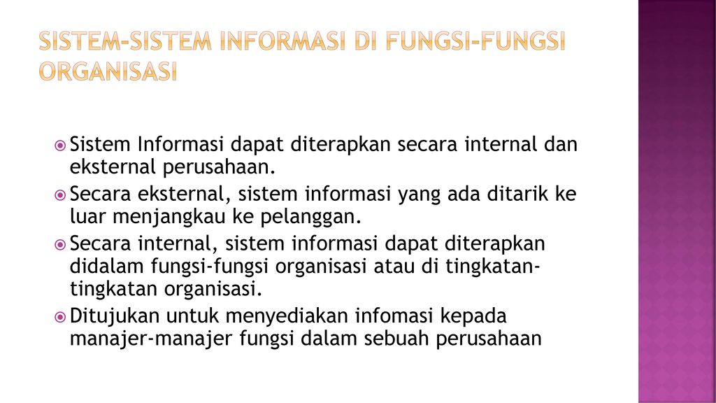 Sistem-Sistem Informasi di Fungsi-Fungsi Organisasi