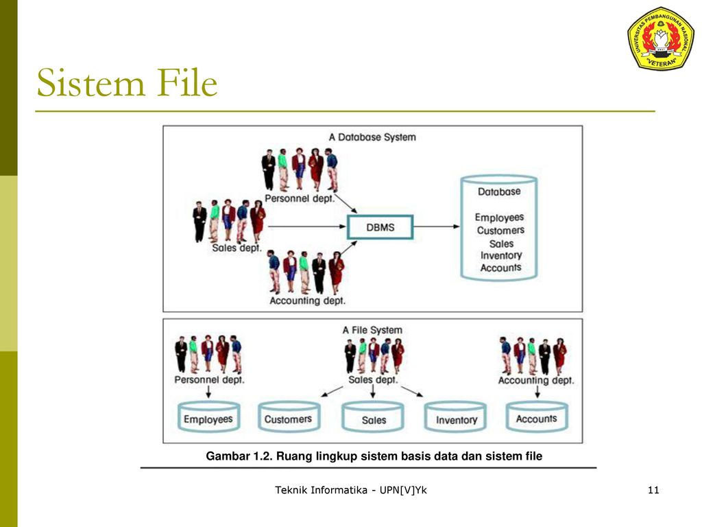 Gambar 1.2. Ruang lingkup sistem basis data dan sistem file