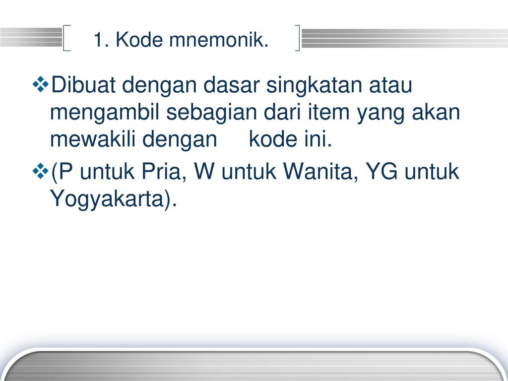 (P untuk Pria, W untuk Wanita, YG untuk Yogyakarta).