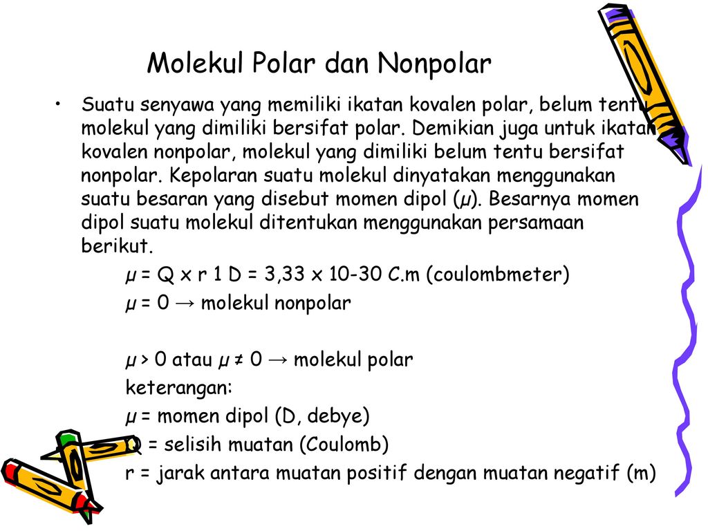 Molekul Polar dan Nonpolar