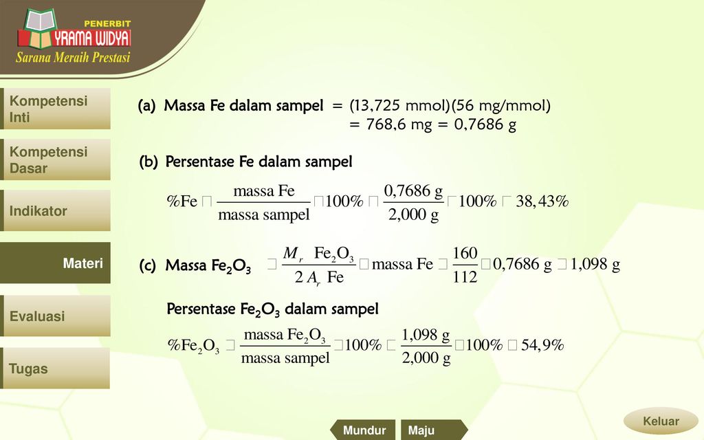 Масса fe2o3