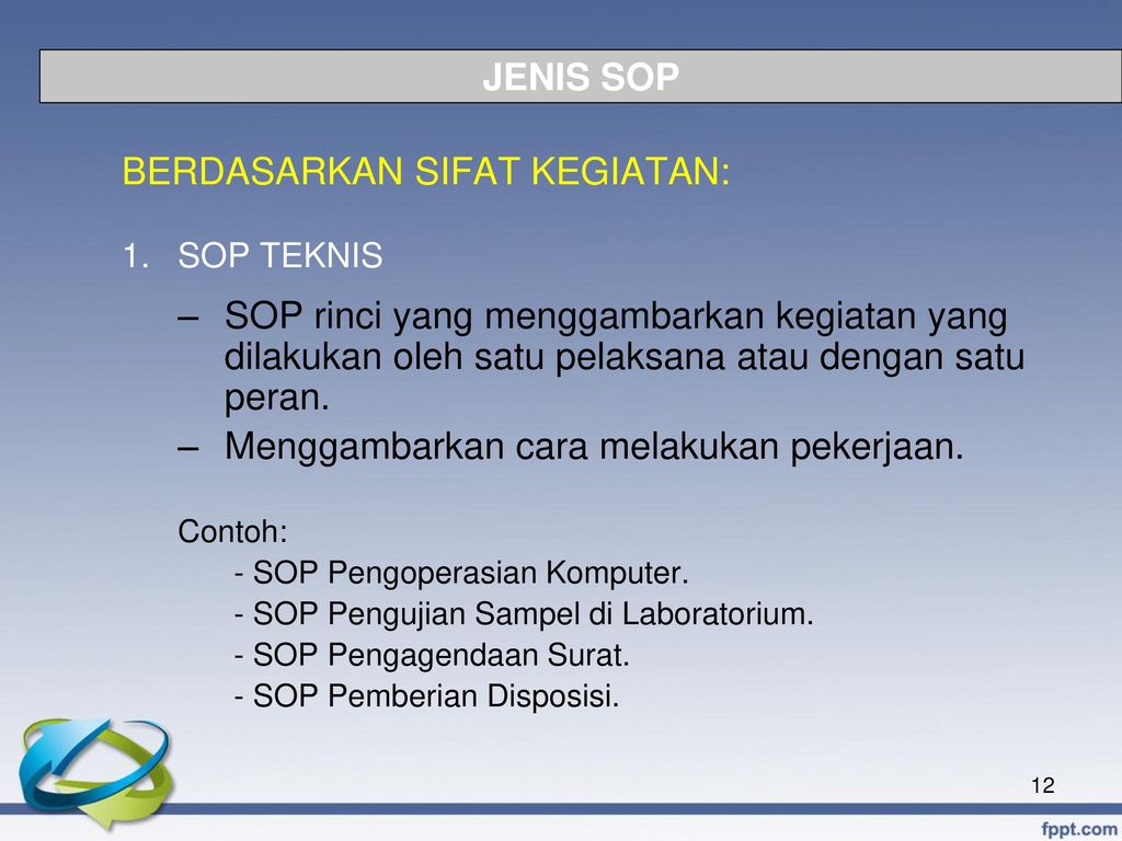 Standar Operasional Prosedur Sop Ppt Download