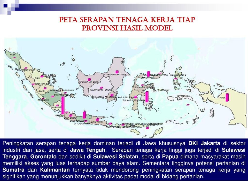 Peta Serapan Tenaga Kerja Tiap Provinsi Hasil Model