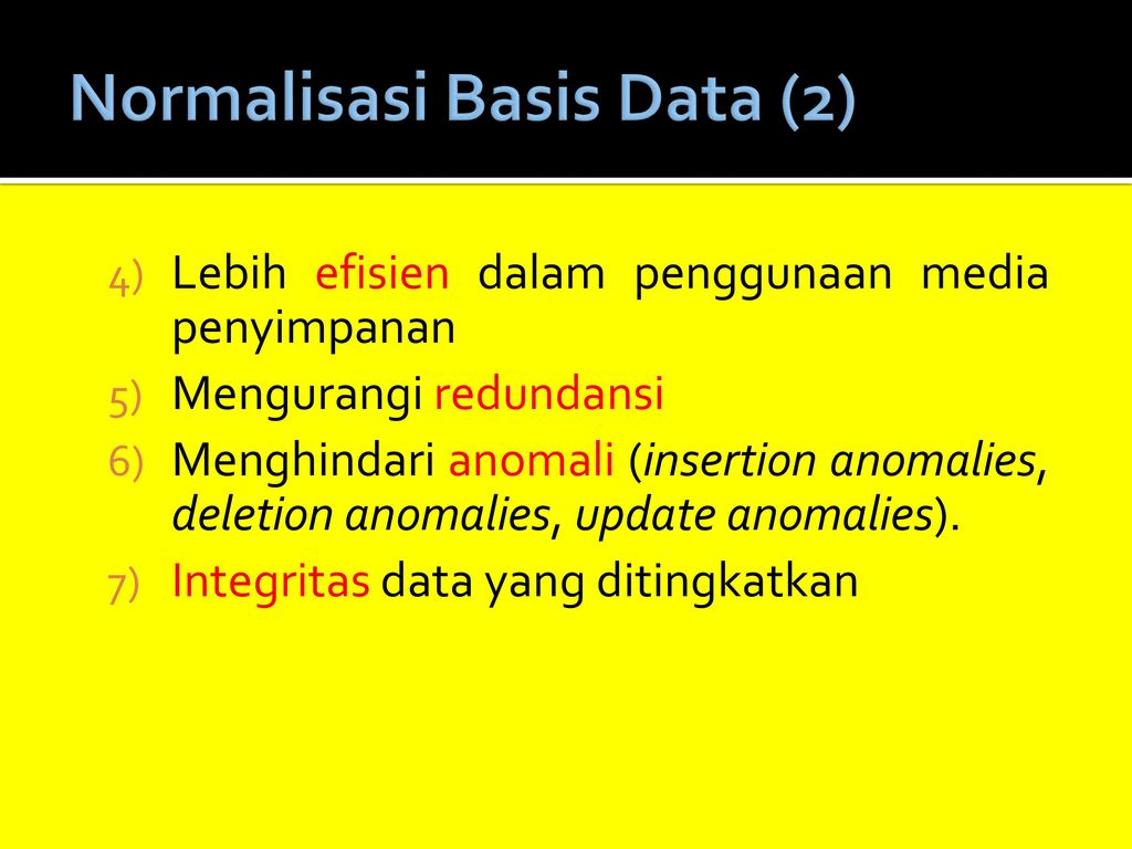 NORMALISASI BASIS DATA - Ppt Download