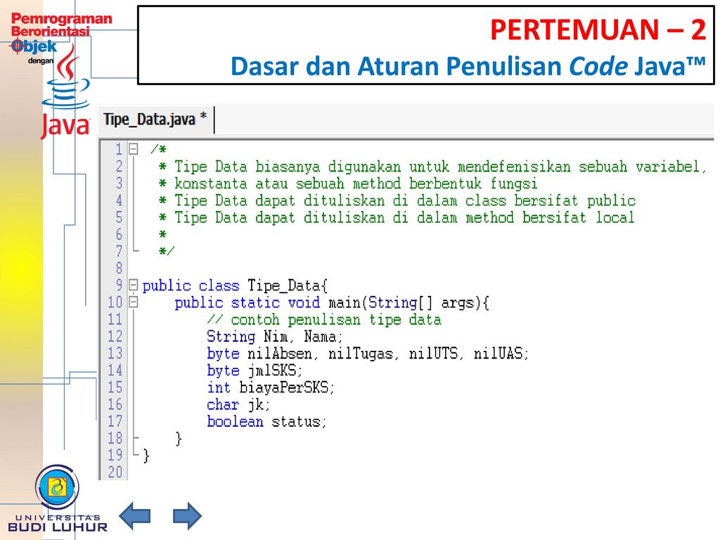 Objek Pemrograman Berorientasi Team Dosen Pbo Ubl Ppt Download