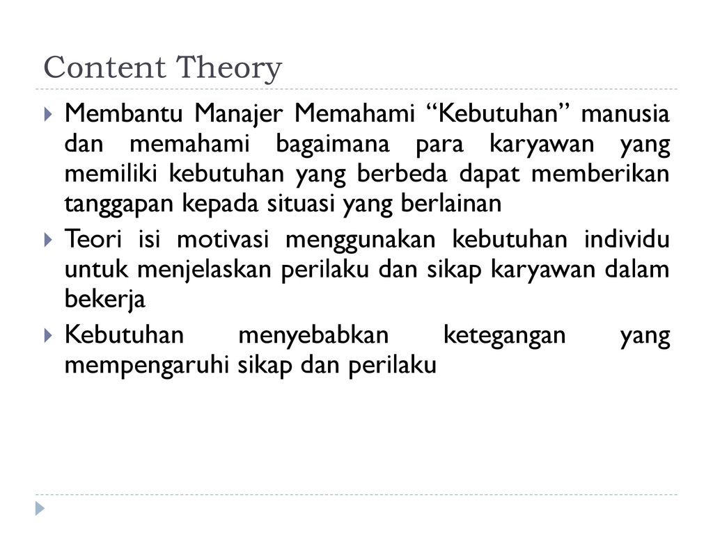 Content Theory
