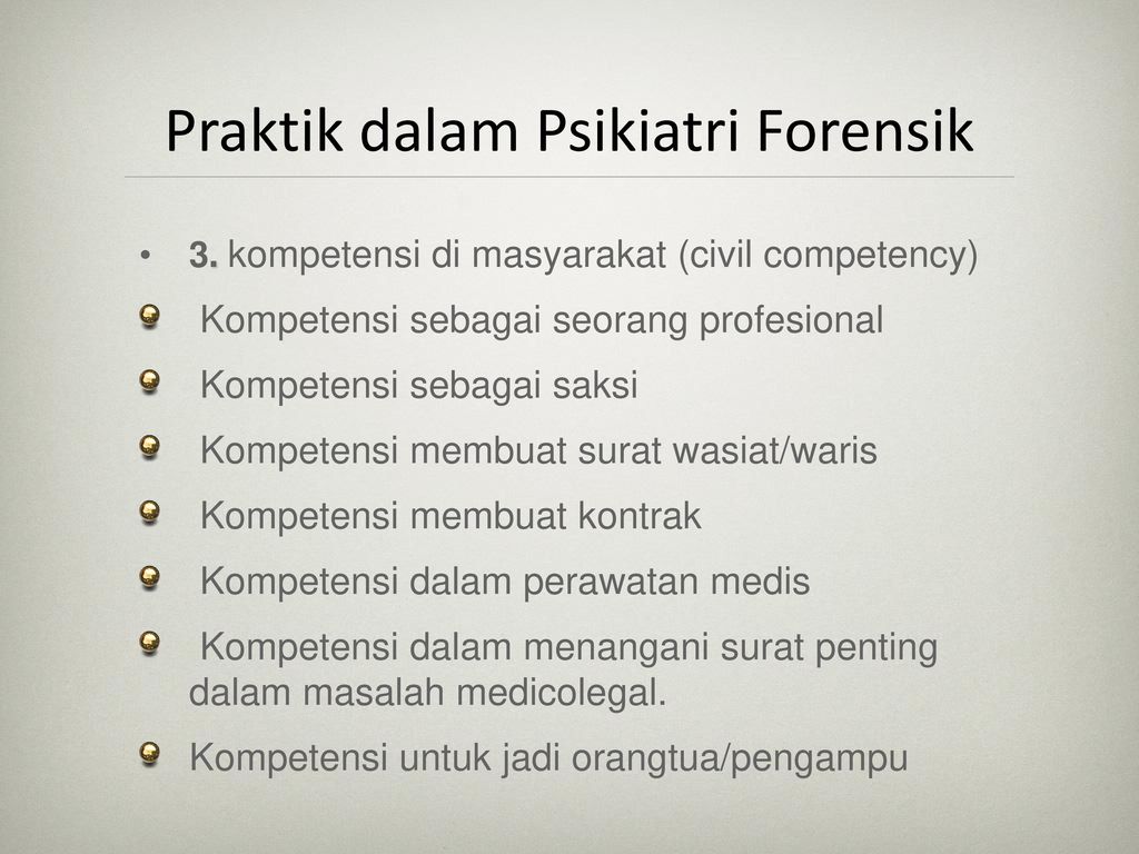 Ruang Lingkup Pemeriksaan Psikiatri Forensik Ppt Download