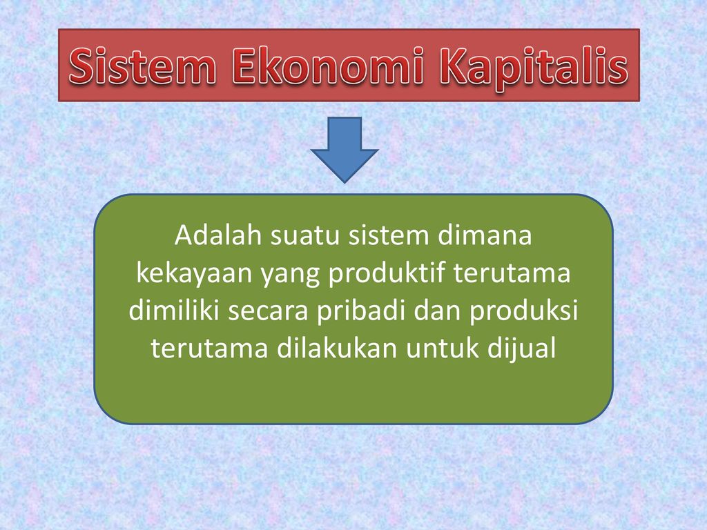 Sistem Ekonomi Kapitalis