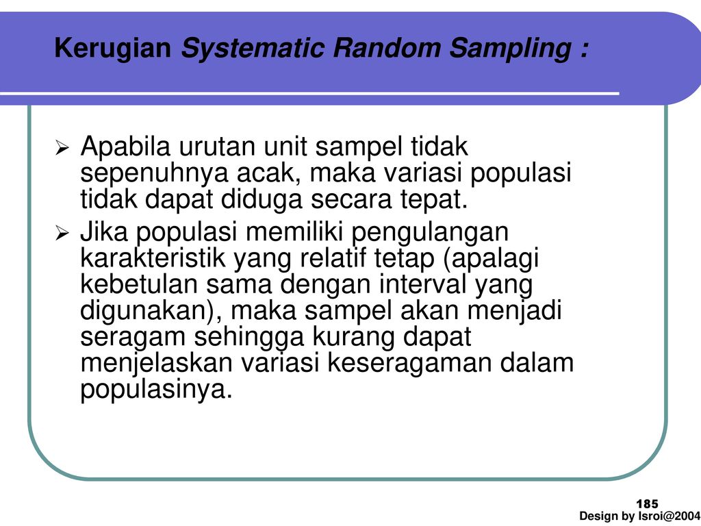 System random. Systematic Random sampling.