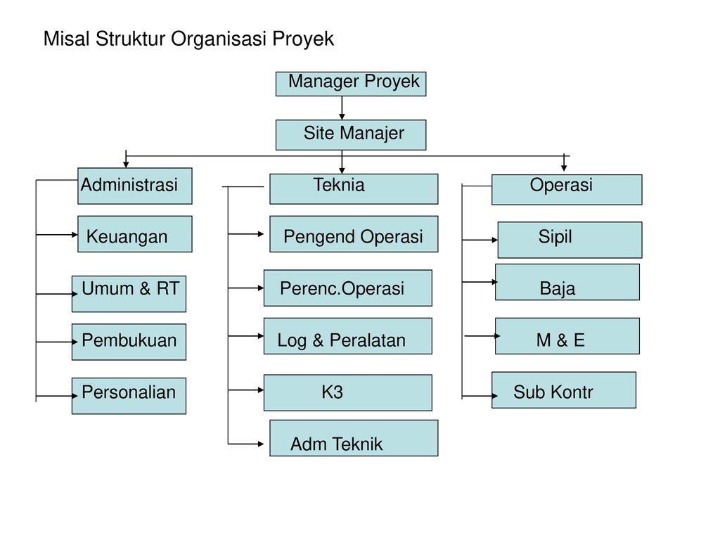 Misal Struktur Organisasi Proyek