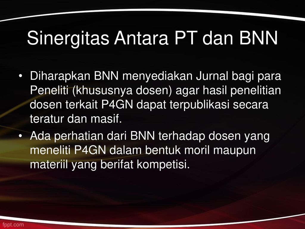 Sinergitas Antara PT dan BNN
