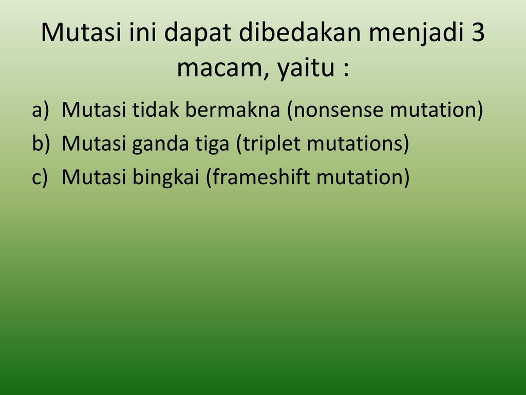 Definisi Mutagenesis – Sinau