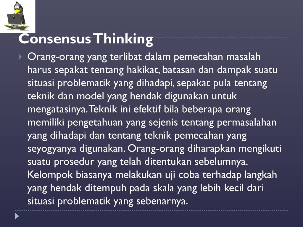 Consensus Thinking