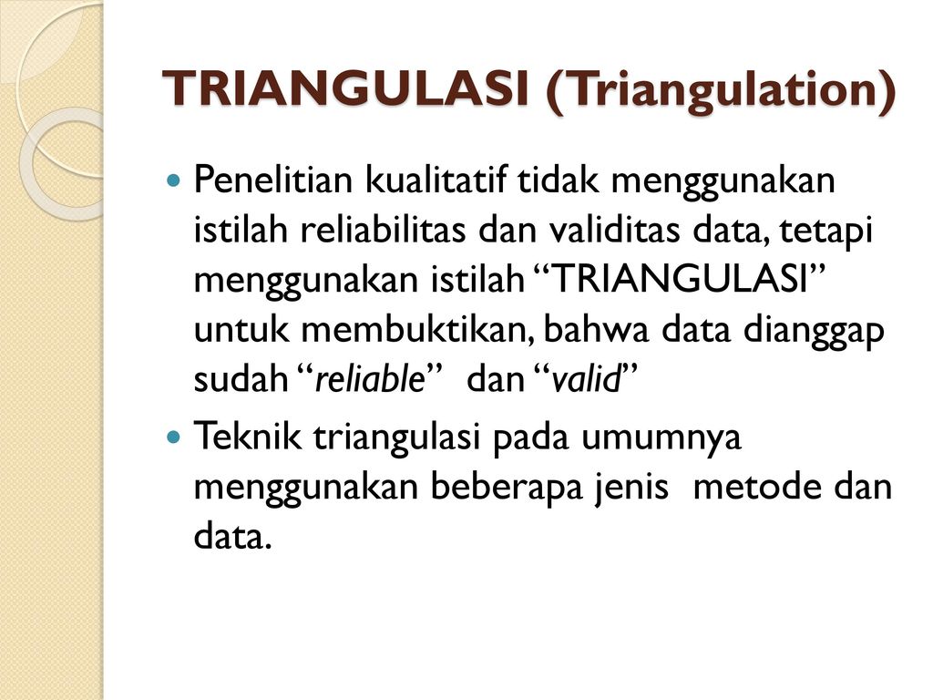 TRIANGULASI (Triangulation)