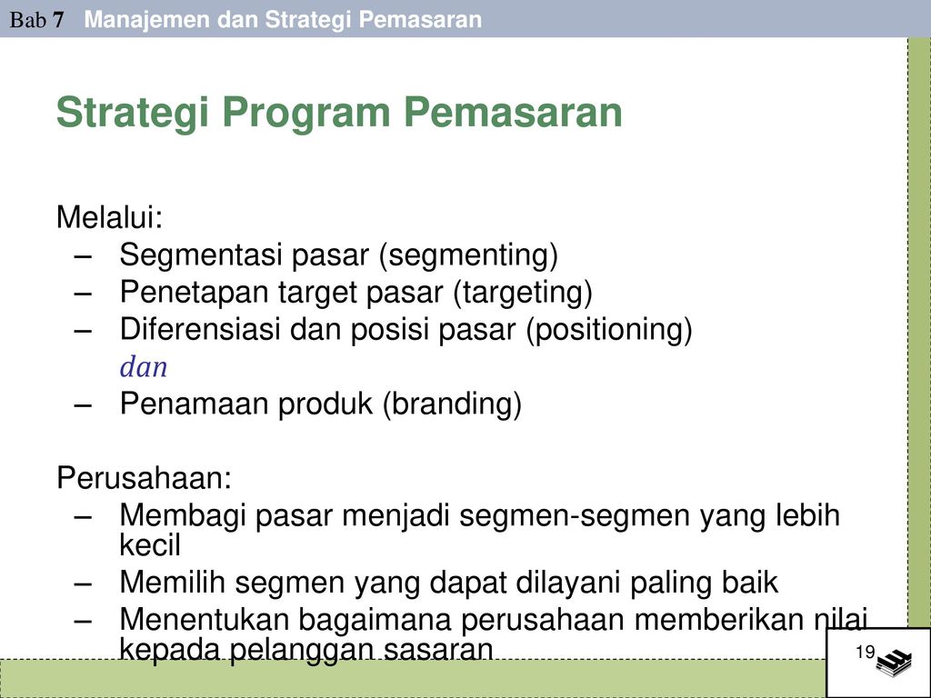 Strategi Program Pemasaran