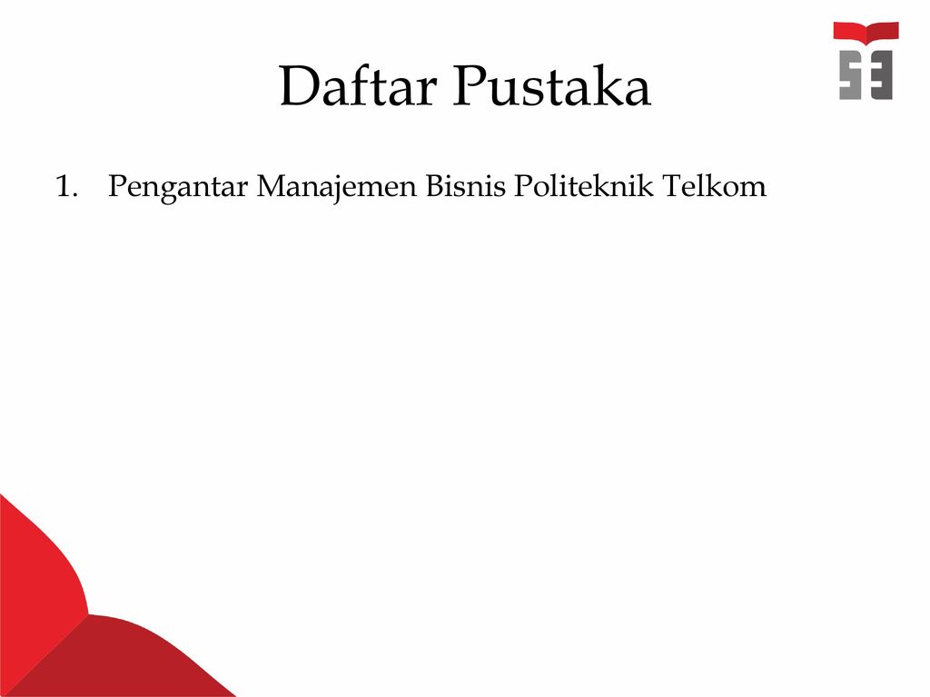Daftar Pustaka Pengantar Manajemen Bisnis Politeknik Telkom