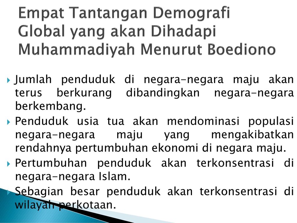 Empat Tantangan Demografi Global yang akan Dihadapi Muhammadiyah Menurut Boediono