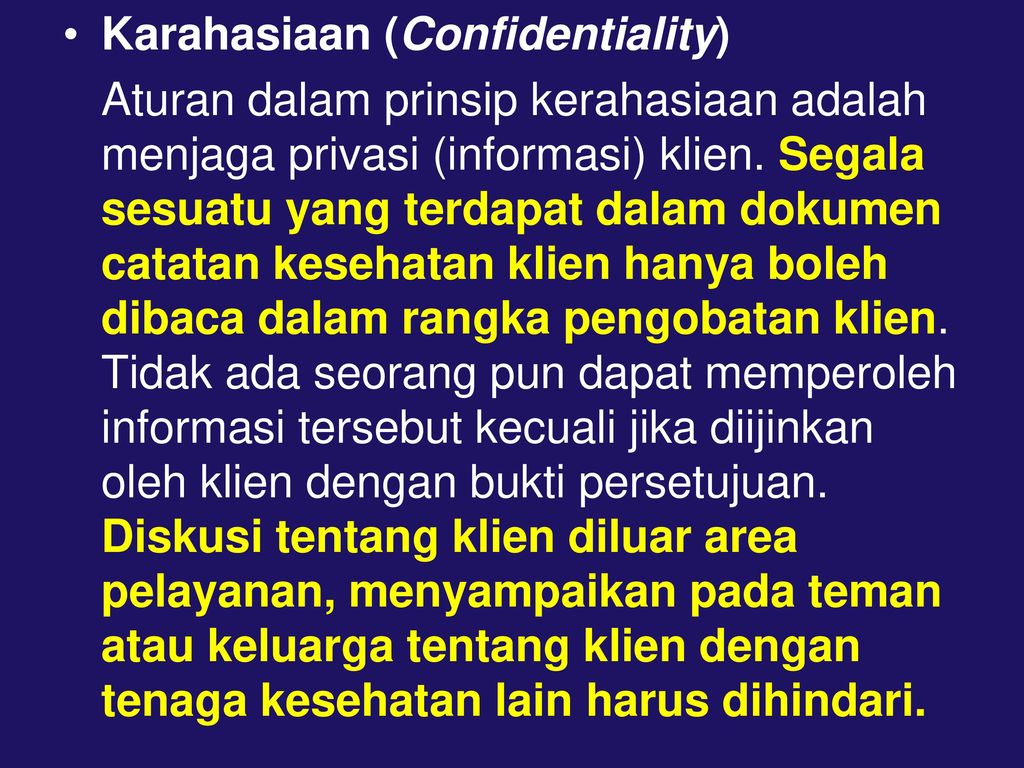 Karahasiaan (Confidentiality)