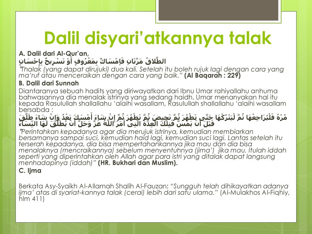 Talak Dan Rujuk – Studyhelp