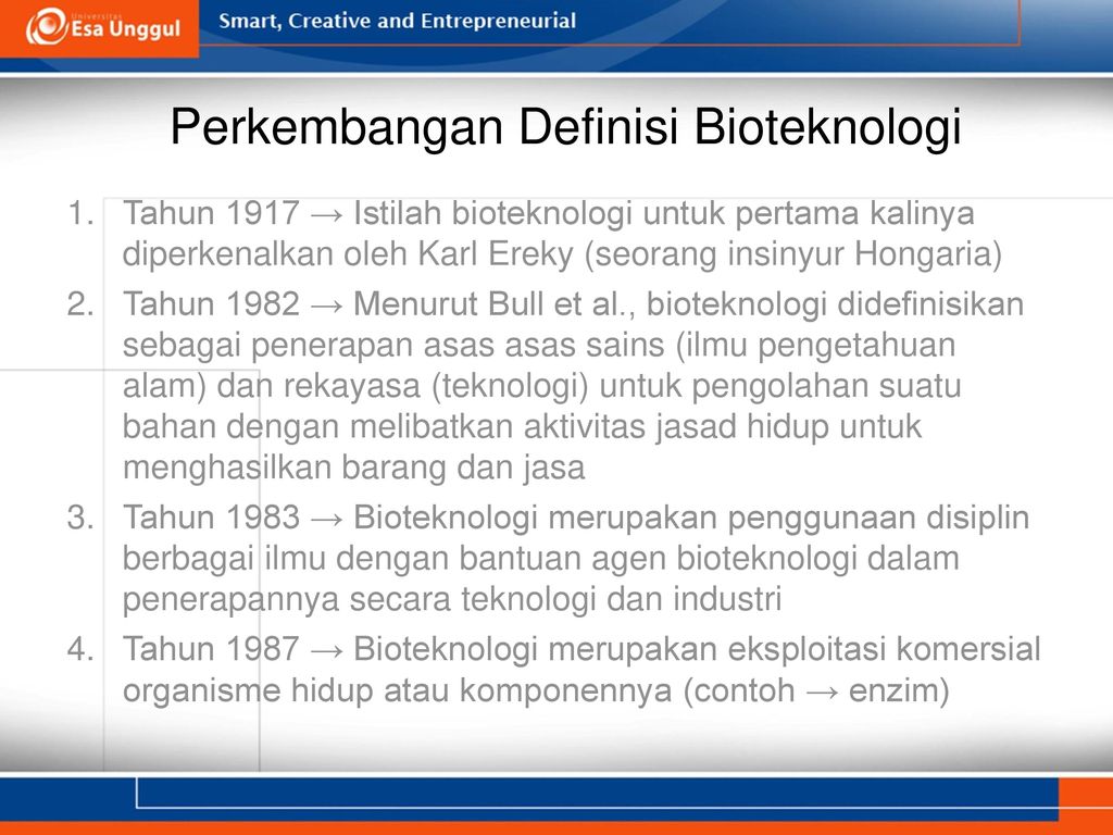 Perkembangan Definisi Bioteknologi