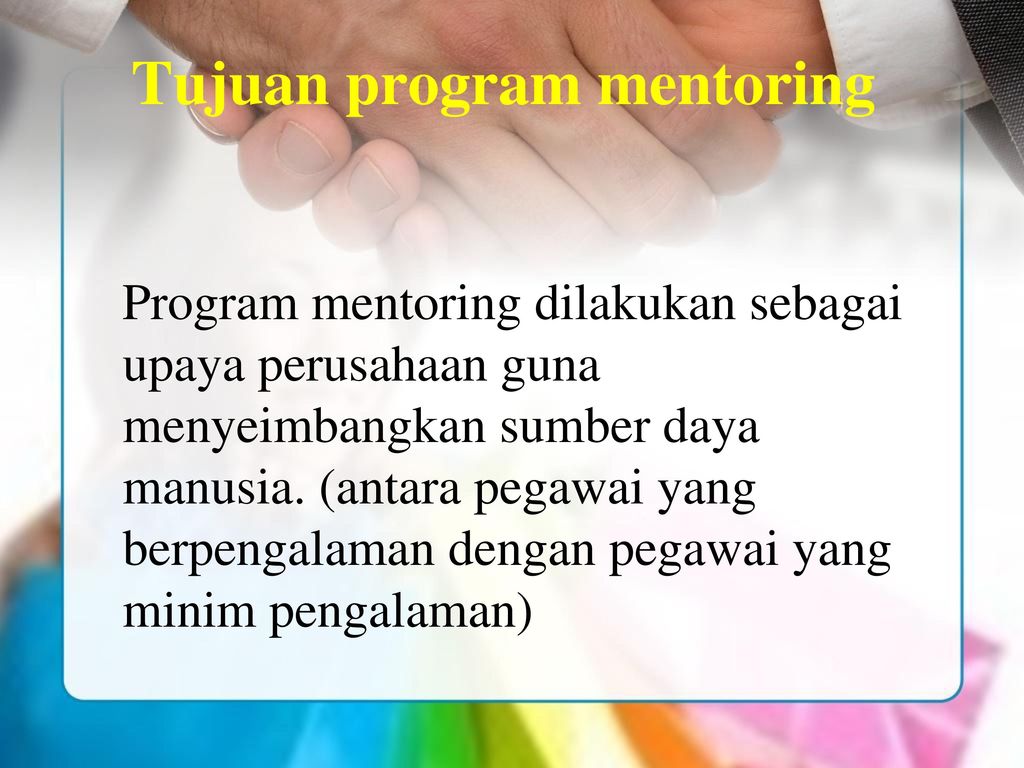 Tujuan program mentoring