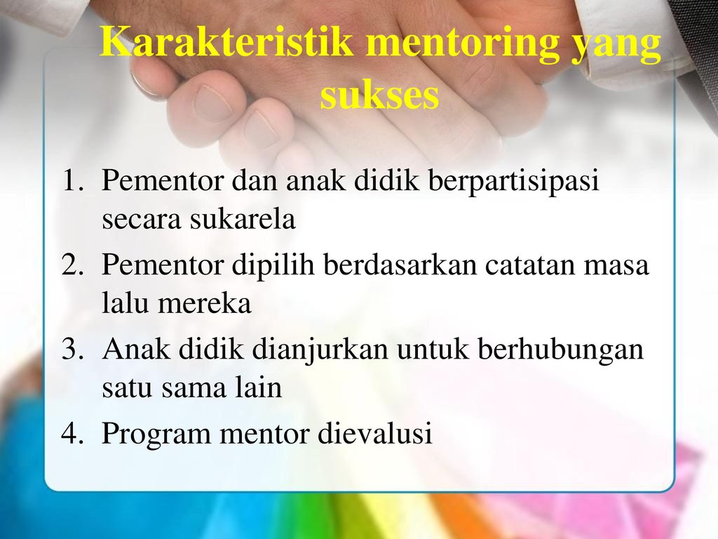 Karakteristik mentoring yang sukses