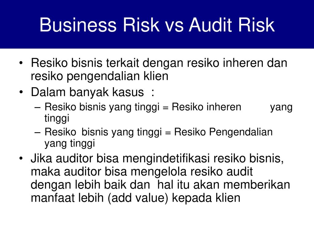 Business Risk vs Audit Risk