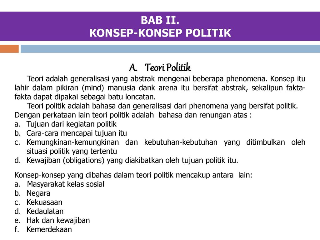 Konsep Konsep Politik – Sinau