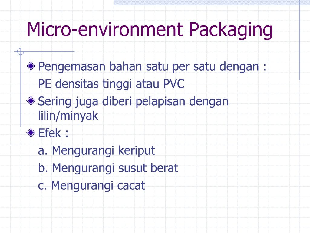 Micro-environment Packaging