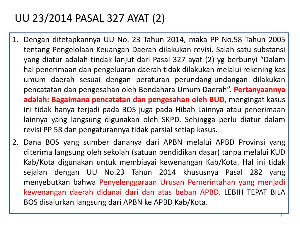 UU 23/2014 PASAL 327 AYAT (2)
