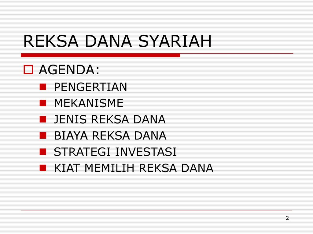 REKSADANA SYARIAH. - Ppt Download