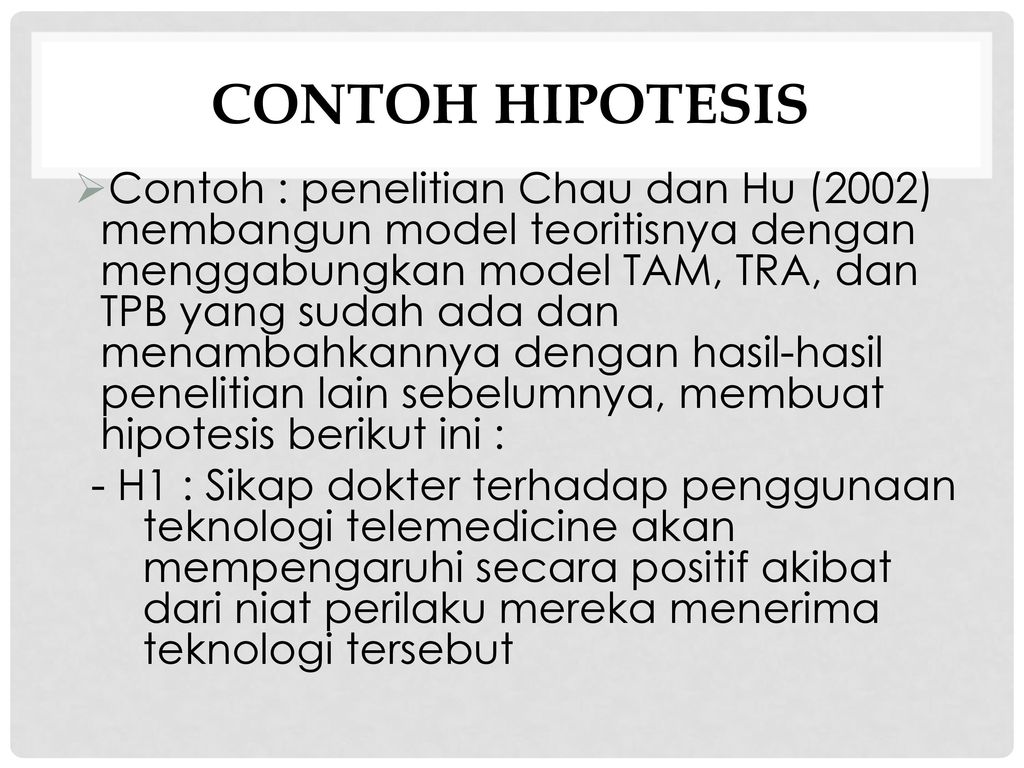 Contoh Hipotesis
