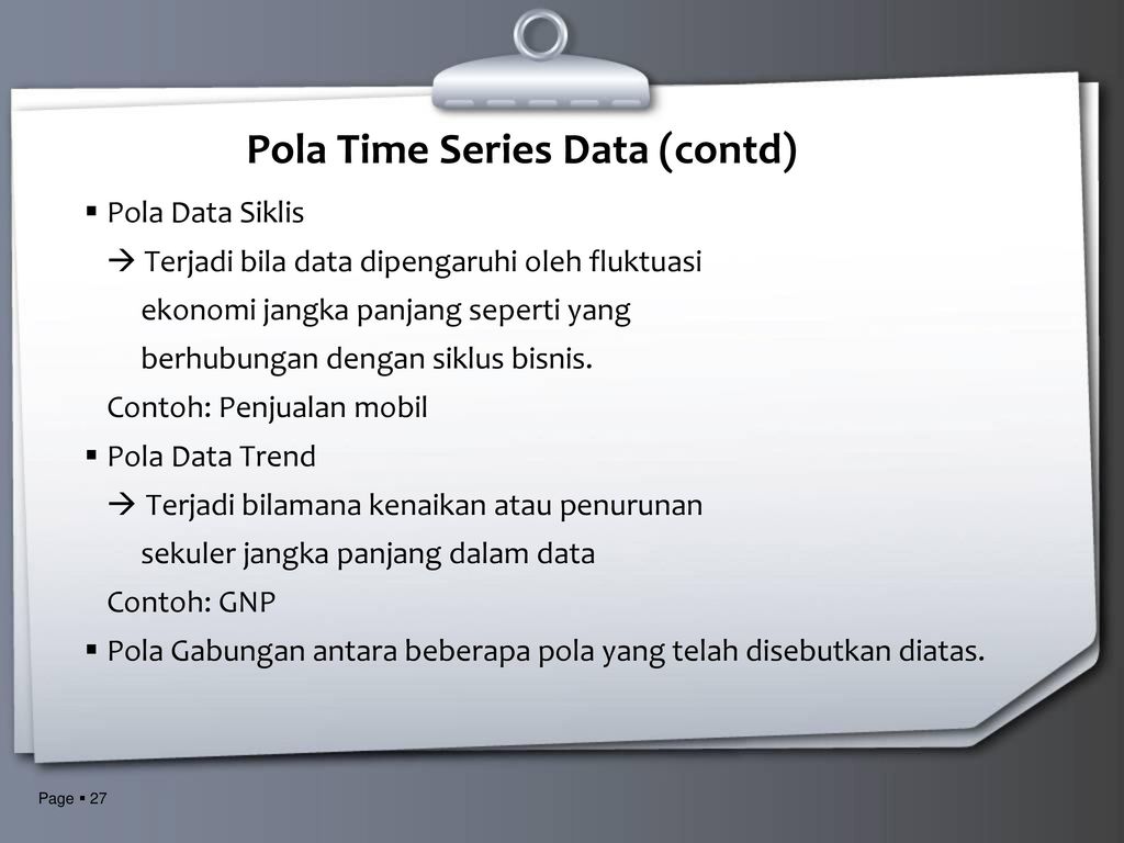 Metode Peramalan Deret Waktu STK352 / 3(2-2) - ppt download