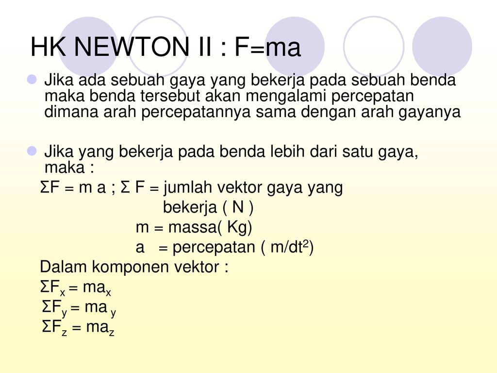 HK NEWTON II : F=ma