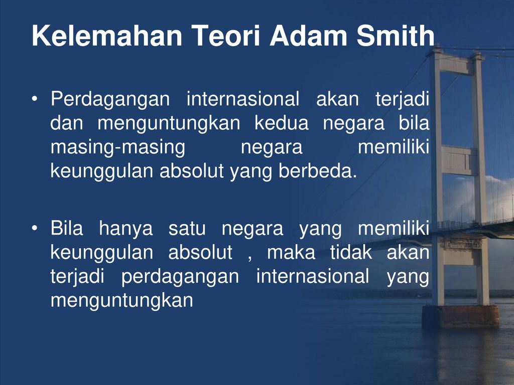Kelemahan Teori Adam Smith