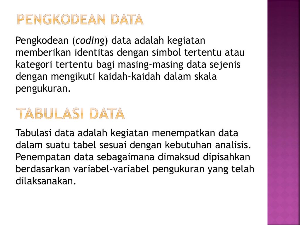 tabulasi DATA Pengkodean DATA