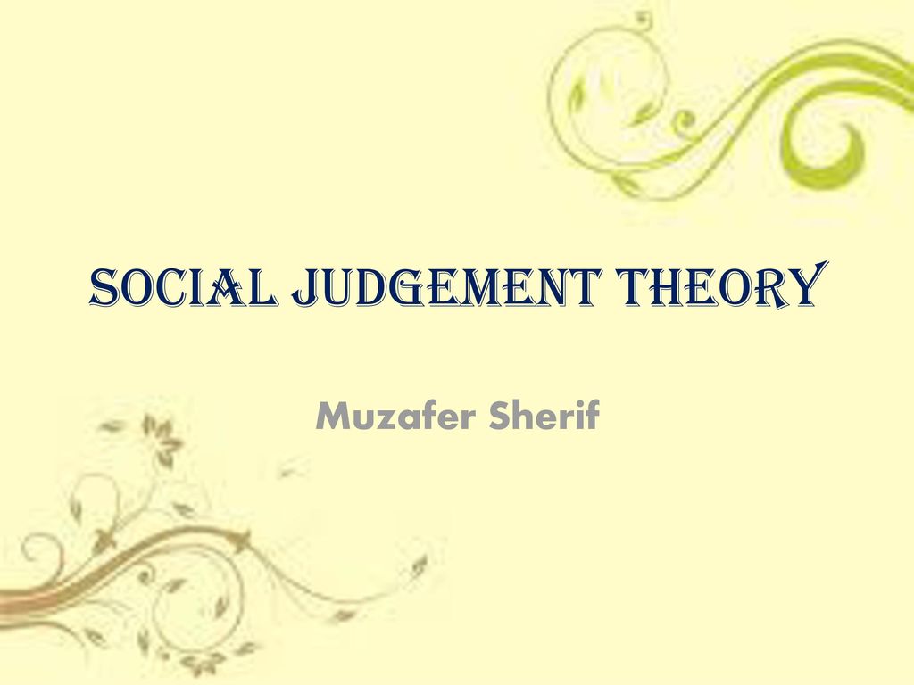social judgement theory