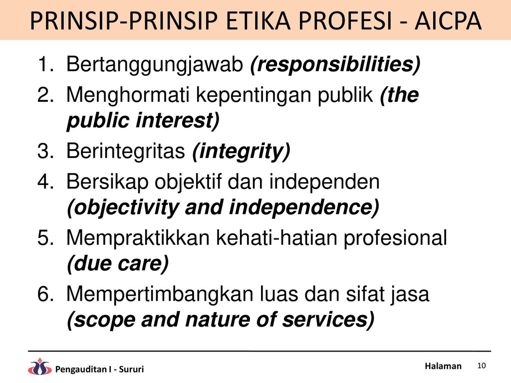 PRINSIP-PRINSIP ETIKA PROFESI - AICPA