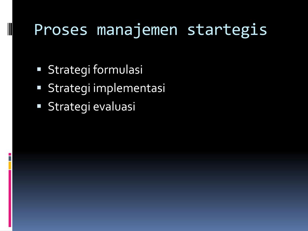 Proses manajemen startegis