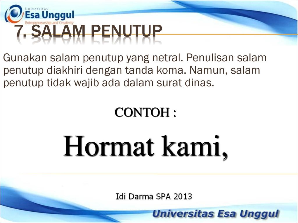 Contoh Salam Penutup Surat – Studyhelp