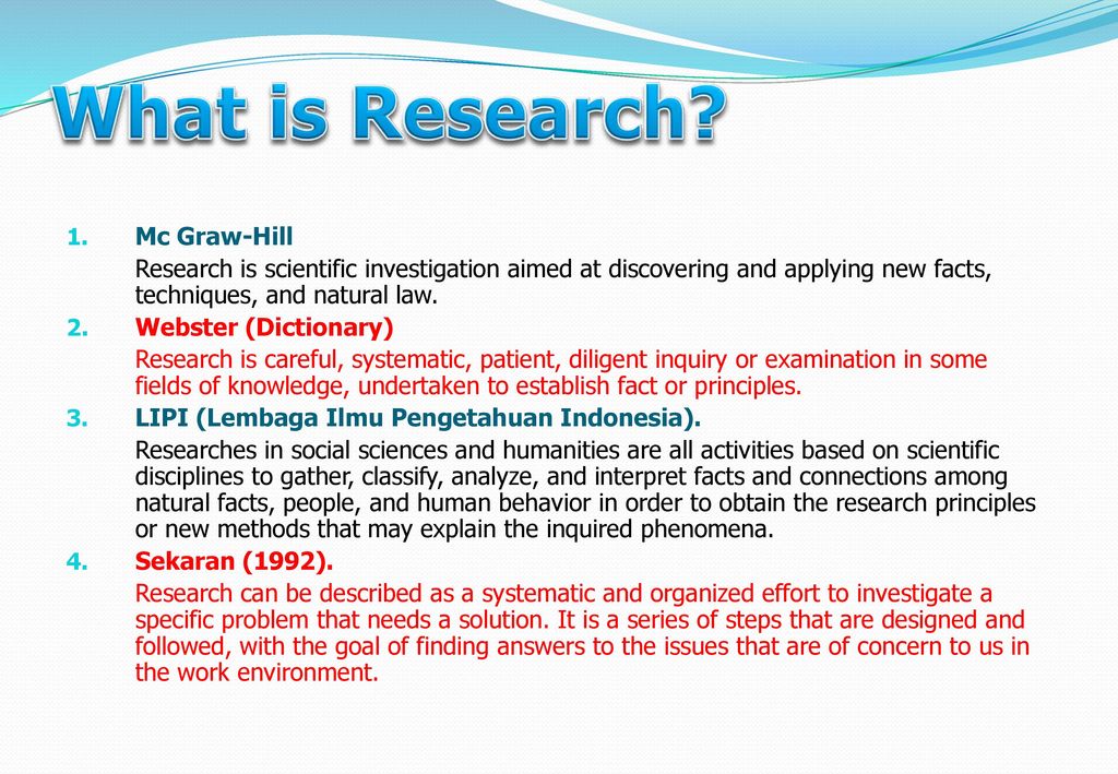 Who is research for