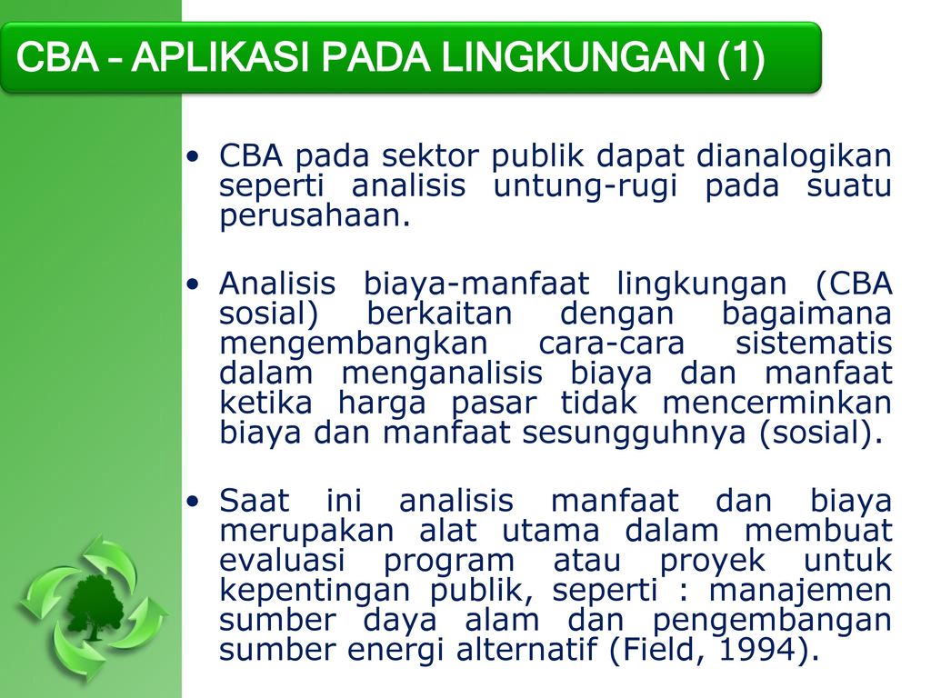 Pengenalan Konsep Analisis Biaya Manfaat Dan Lingkungan Ppt Download