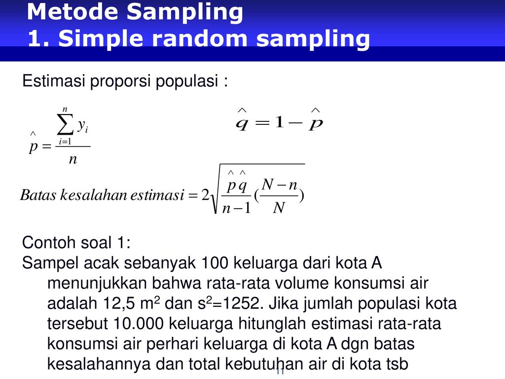 Metode+Sampling+1.+Simple+random+sampling